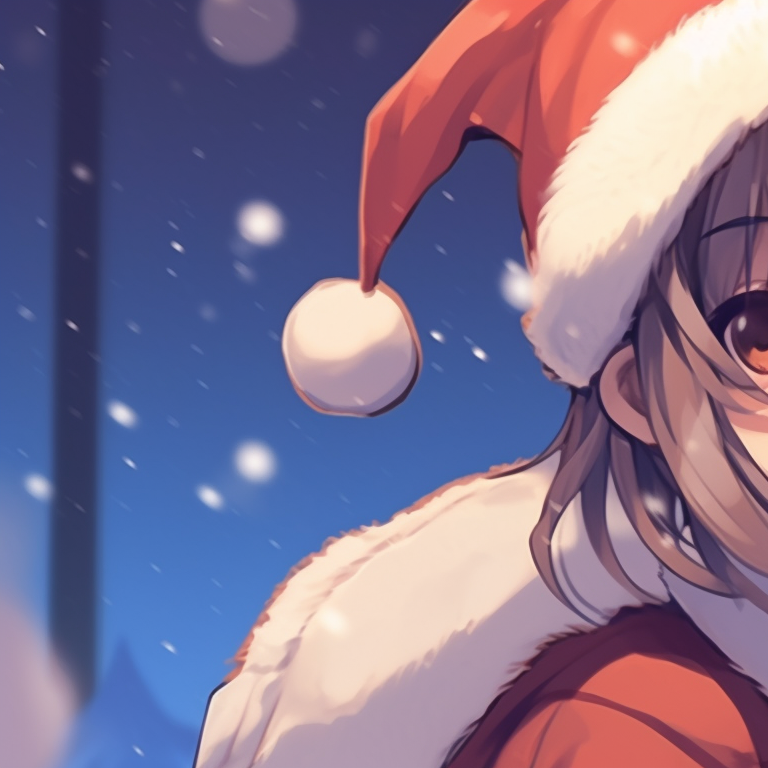 Cute Chimera characters seemingly born of Christmas elements like reindeers and snowmen, in high color saturation. matching cute christmas pfp for festive couples pfp for discord.