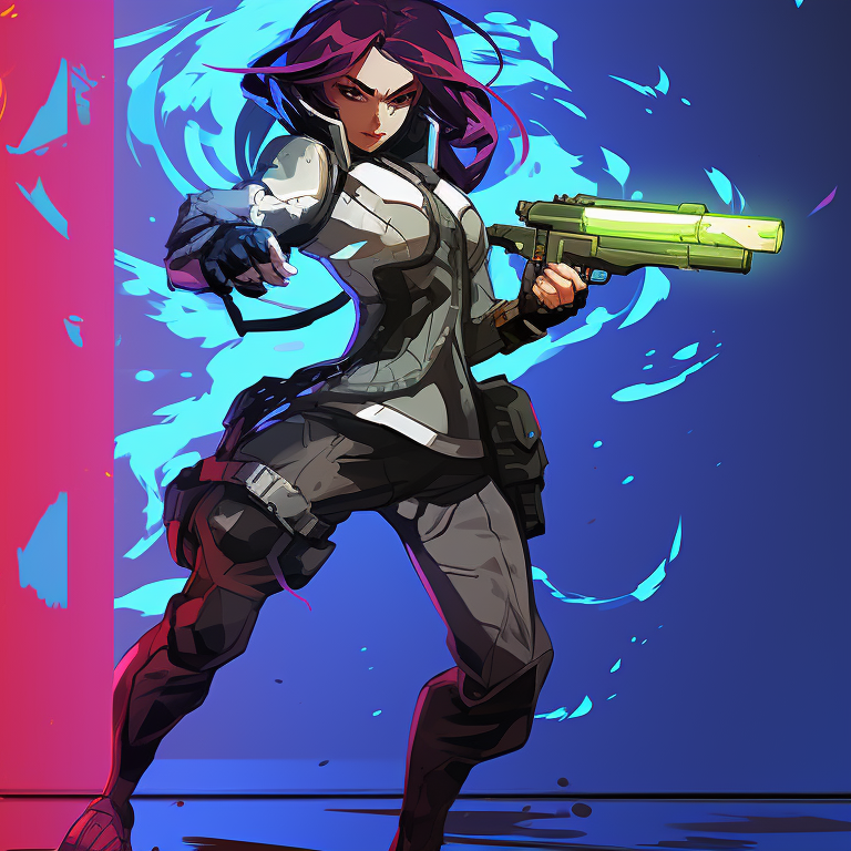 Two Valorant characters, vivid colors and bold lines, both in battle-ready poses. valorant matching pfp styles pfp for discord.