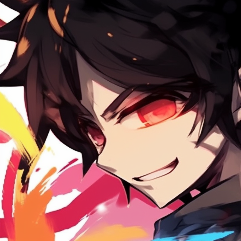 Two characters in silhouette, dark foreground with vivid background skyline. matching anime profile pics for 2 buddies pfp for discord.