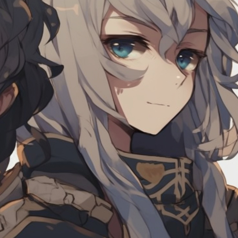 Two characters clad in medieval armor, rustic tones and detailed textures. cool friends matching pfp pfp for discord.