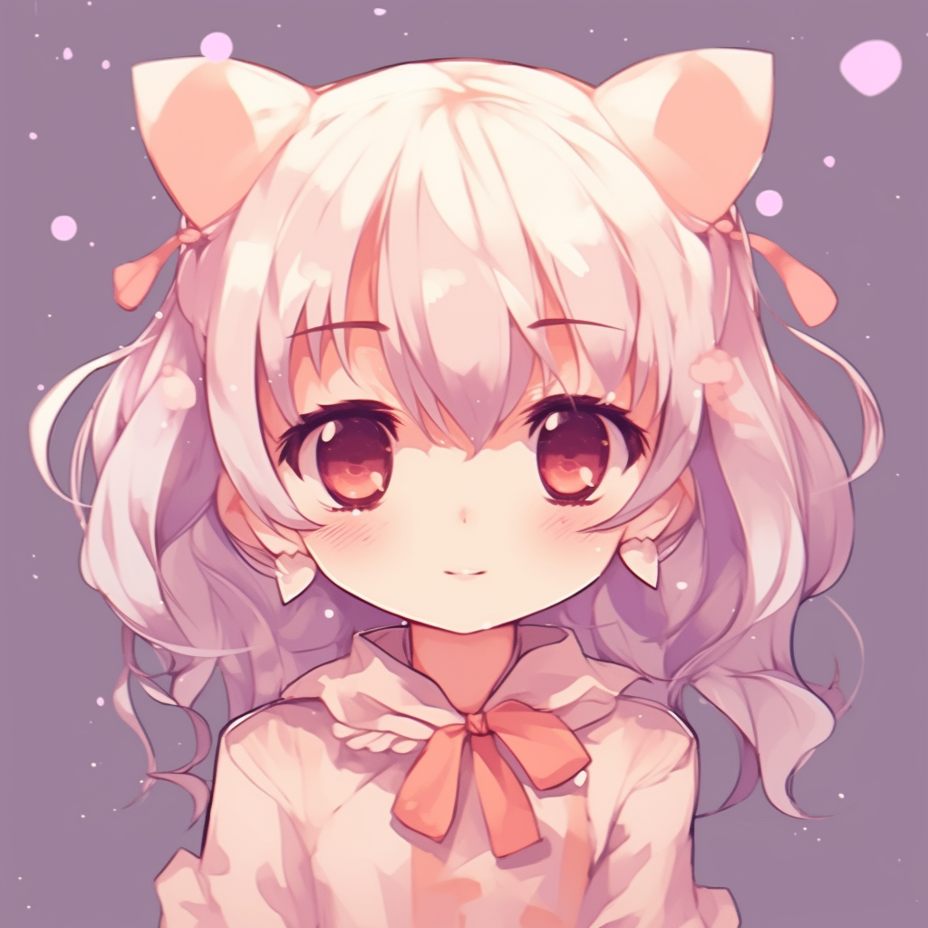 Chibi girl blushing, soft gradients, and expressive eyes. cute anime pfp ideas anime pfp