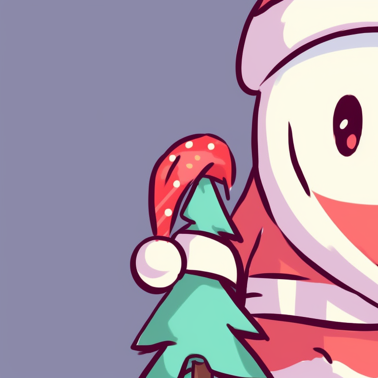 Two ghost characters, soft colors and fluffy textures, each wearing a Santa hat, smiling cheerfully unique matching cute ghost christmas pfp pfp for discord.