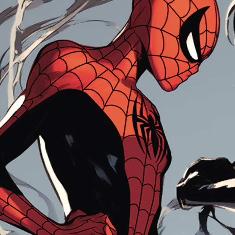 Two characters, contrasted color palette of red and black, appearing as comrades despite the antagonism. symbiote spiderman matching pfp pfp for discord.