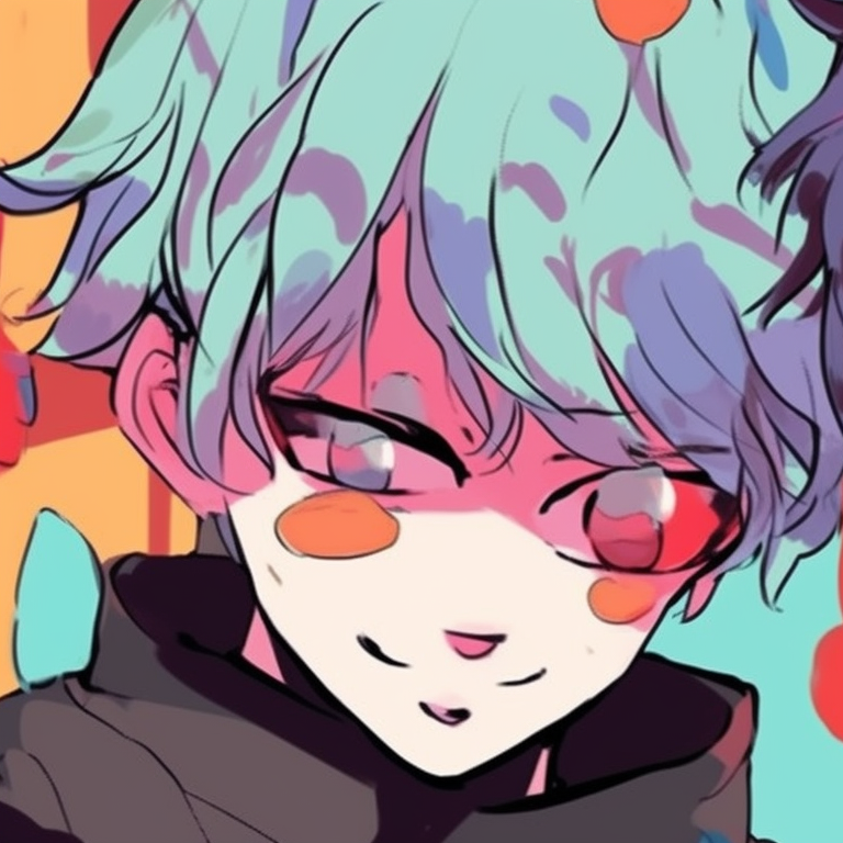 Two characters, clownish attire, in a minimalistic art, cheerful expressions. funny matching pfp for friends options pfp for discord.