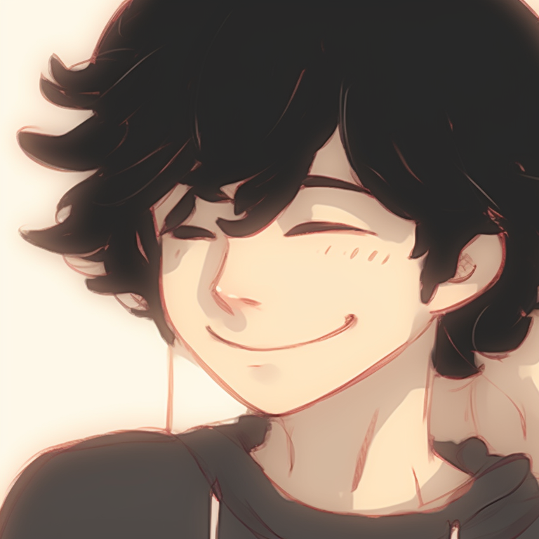 Two characters in light pastel tones, showcasing blissful smiles. ideal instagram cute matching pfp for friends pfp for discord.