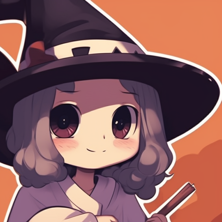 Two characters, one being a ghost, both expressing excitement, featuring soft pastel colors. cute halloween pfp matching pfp for discord.