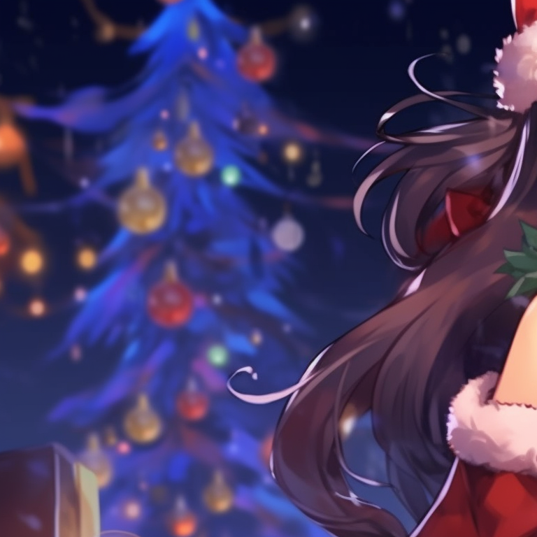 Two characters in winter outfits, creating a snowman together, shades of white and blue dominating the frame. vibrant matching christmas discord pfp pfp for discord.