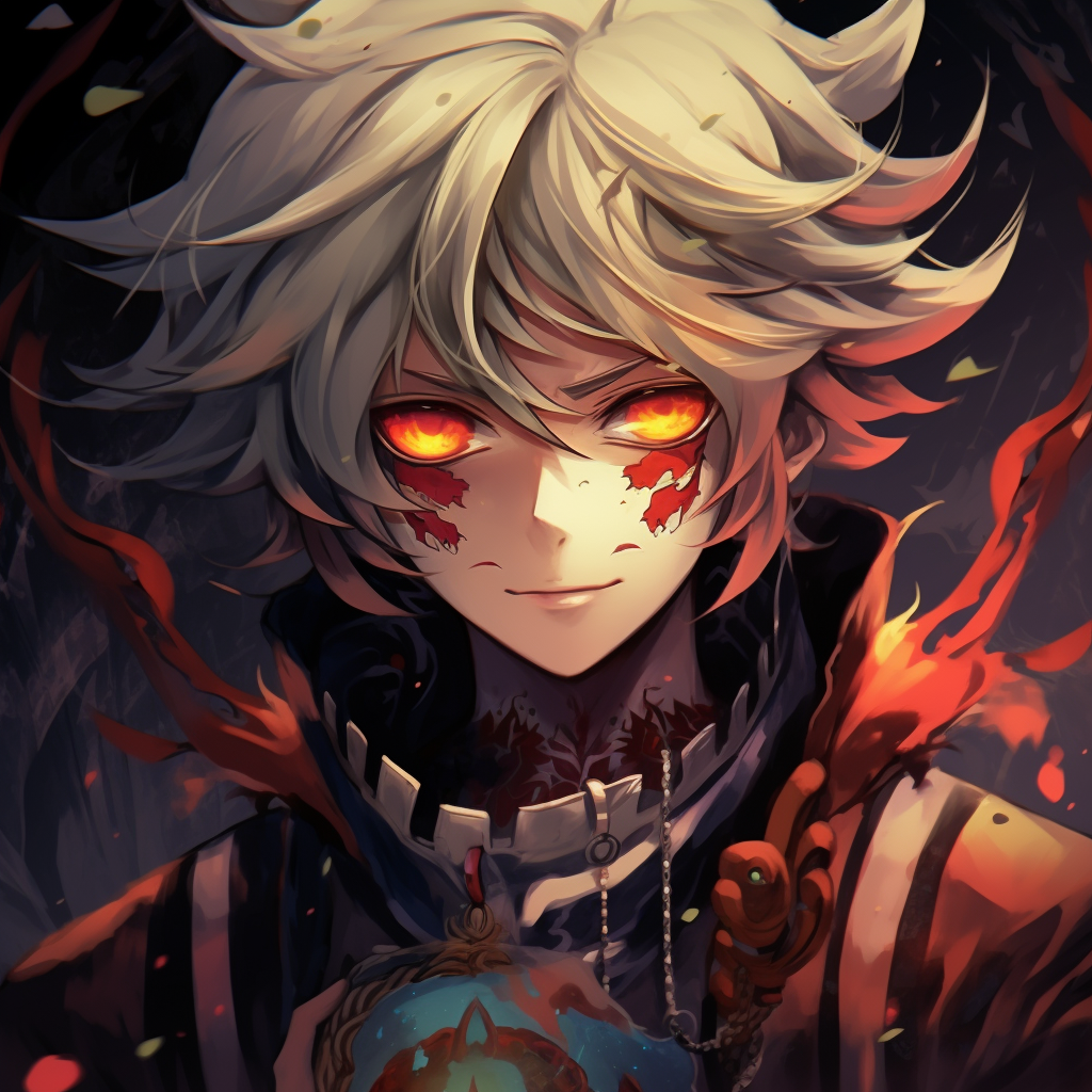 Meliodas in his Demon Mode, detailed lines and bold colors. outstanding anime demon pfp pfp for discord.