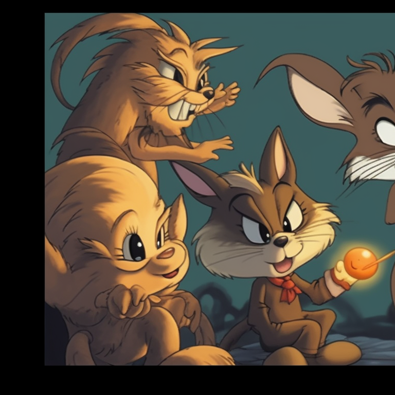 Tom disguised as a mummy and Jerry as a bat, humorous expressions, soft colors and clean lines. tom and jerry matching pfp halloween theme design pfp for discord.