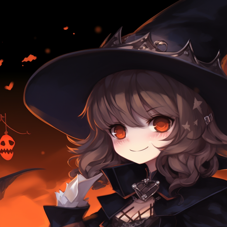 Two characters offering candy, well illustrated with light and shadow effects, vibrant colors enliven their costumes. genshin character halloween themed matching pfp pfp for discord.