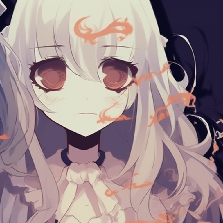 Two characters disguised as vampires, with deep shadows and sharp lines. halloween matching profile pictures pfp for discord.