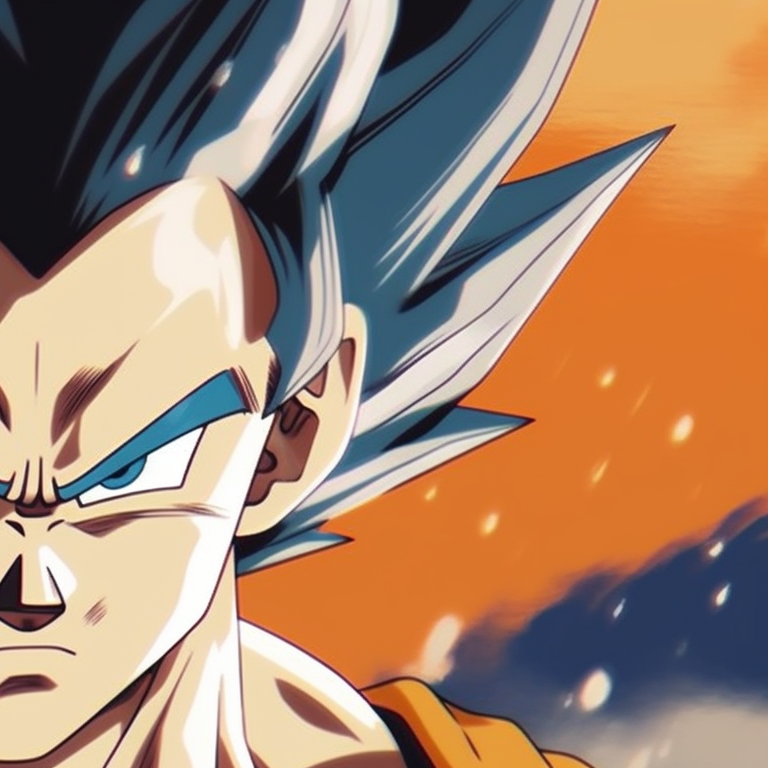 Two characters in aggressive battle postures, strong lines and vibrant hues. goku and vegeta matching pfp showcase pfp for discord.