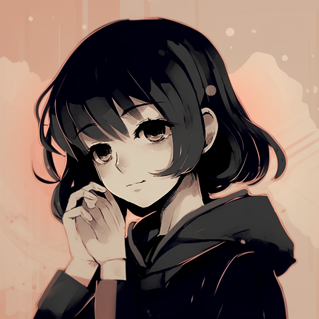 Vintage anime style profile pic with faded colors and simple character design. aesthetic anime avatar pfp anime pfp