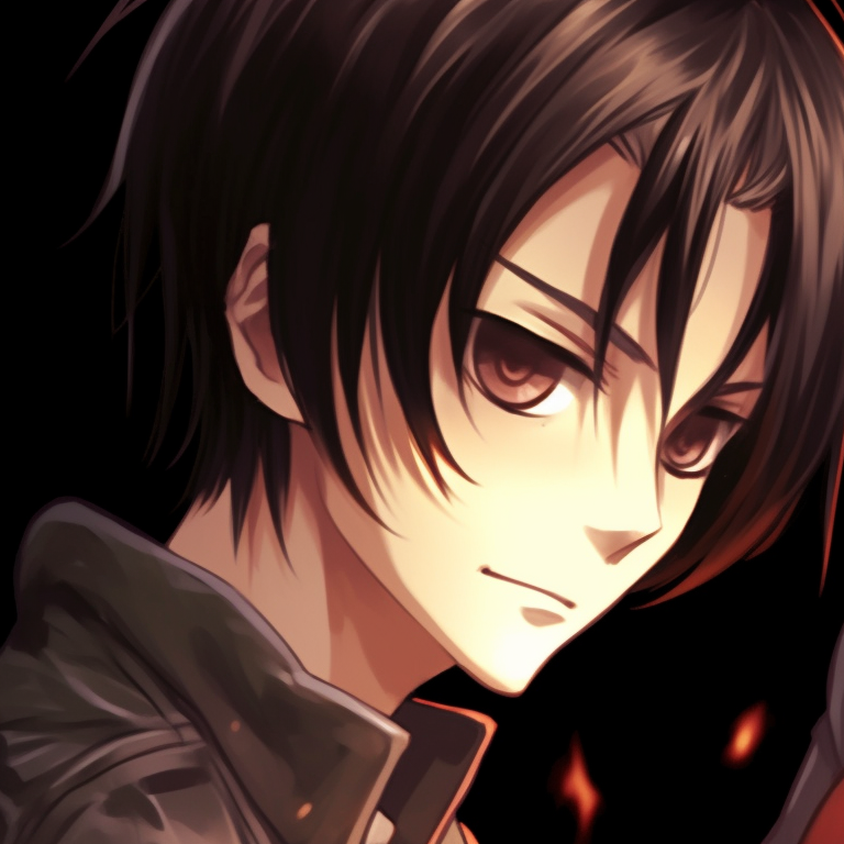 Silhouettes of Eren and Mikasa as spooky specters, minimalistic design, and a monochromatic color scheme. halloween themed eren and mikasa matching pfp pfp for discord.