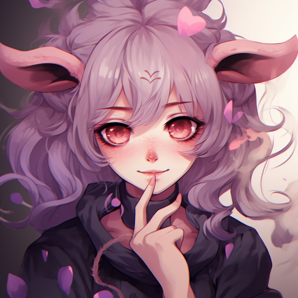 Depiction of Netsuko's terrifying demon transformation, featuring sharp, feral grin and crimson eyes. anime demon pfp for fans pfp for discord.