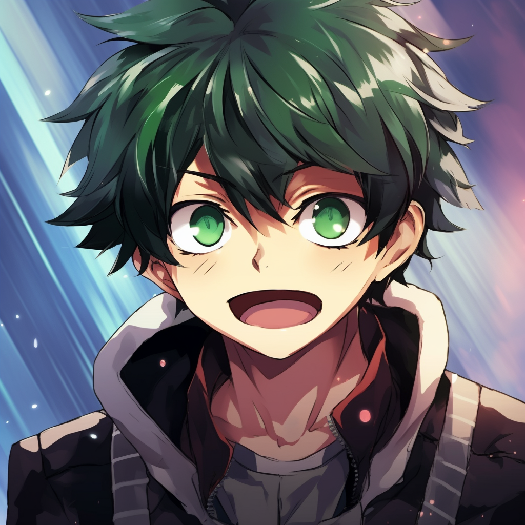 Deku Mirror Profile, showcasing determination and subtle color palette interesting good anime pfp