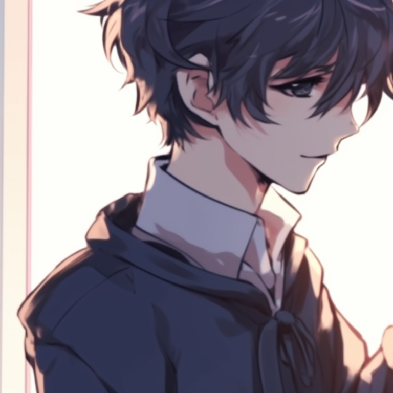 Two characters, unique hair color coordination, whispered communication is depicted in a secretive ambience created by darker undertones. top whispering pfp discord pfp for discord.