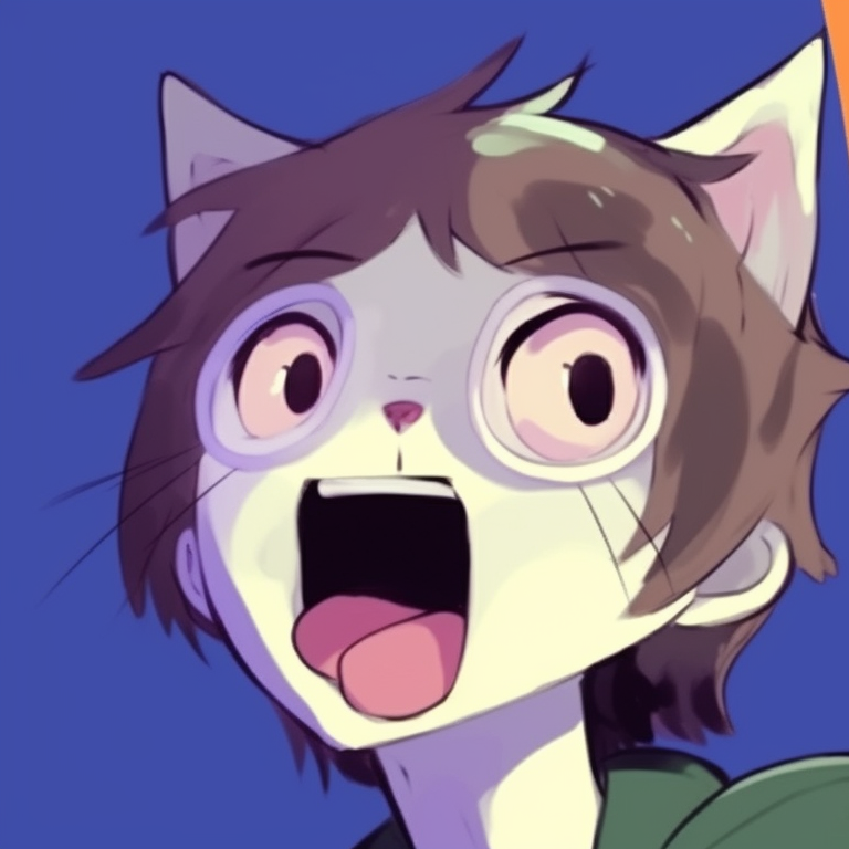 Close up of two characters, laughing eyes and broad smiles, using warm pastel colors. pfp for friends with humor pfp for discord.