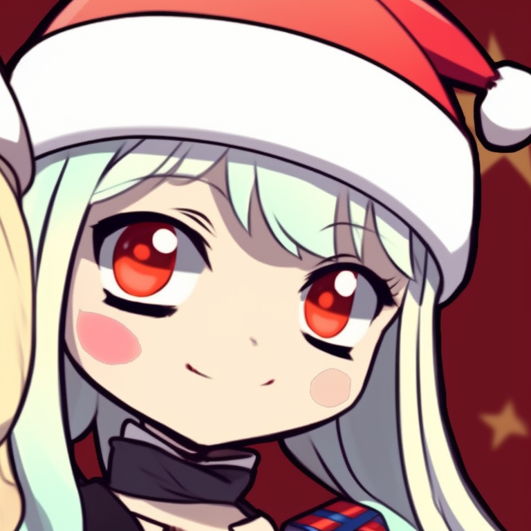Two characters under Christmas lights, warm colors, and youthful charm. christmas matching profile photos tumblr pfp for discord.