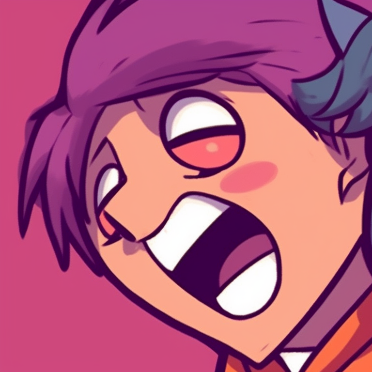 Two anime characters in laughter, illustrated with exaggerated expressions and vibrant colors. funny memes pfp for matching pfp for discord.