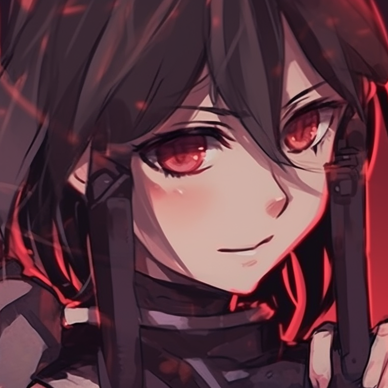 Two characters in cyberpunk theme, neon lights and chrome finishes. perfect pfps for 2 anime-friends pfp for discord.