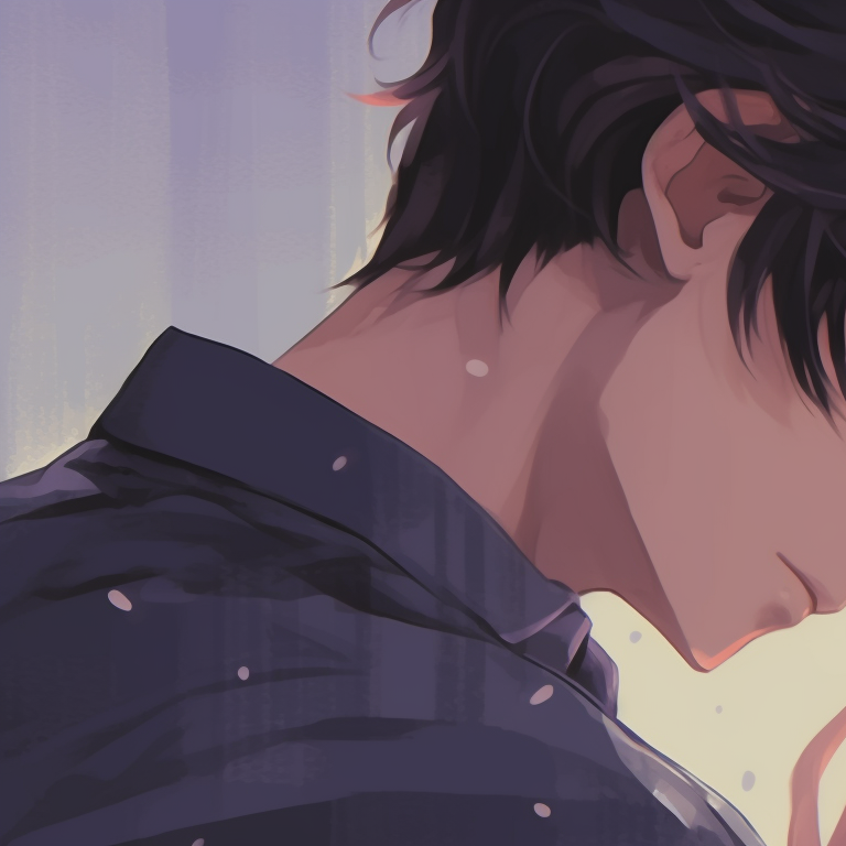 Two characters locked in a gentle embrace, delicate line art and soft colors. best anime matching pfp couple pfp for discord.