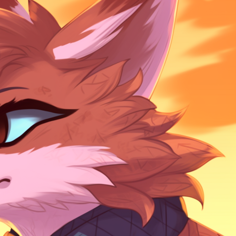 Two anthropomorphic characters, warm colors and soft shading, facing each other with a tranquil environment in the backdrop. furry matching pfp examples pfp for discord.