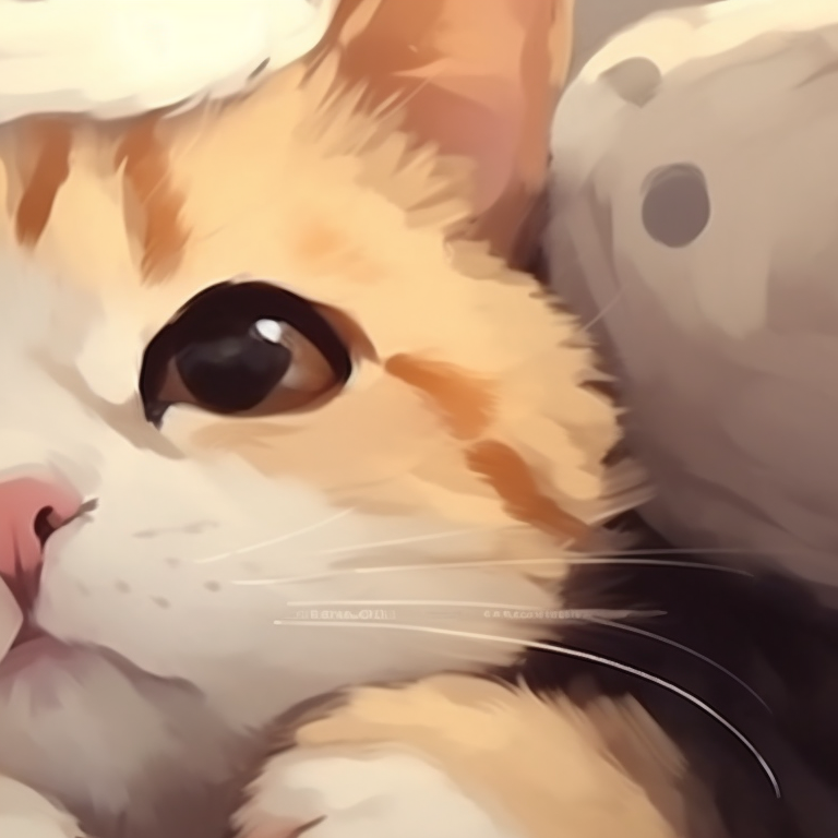 Two playful cat characters, with one teasing the other, depicting camaraderie. cute cat love matching pfp pfp for discord.