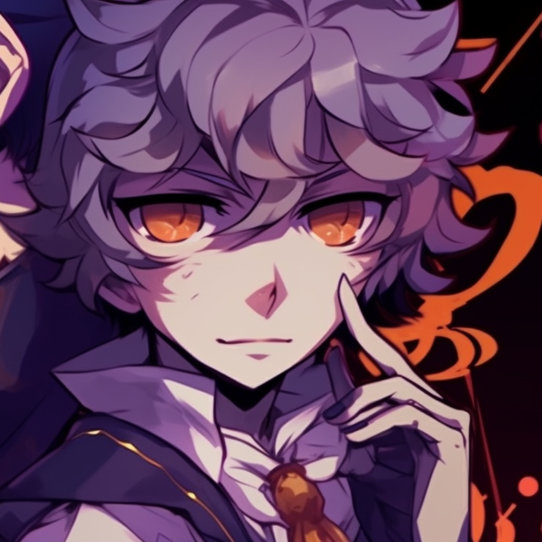 Two Jjba characters in masked costumes, pastel colors with fine details, side by side. jjba matching pfp halloween special icons pfp for discord.