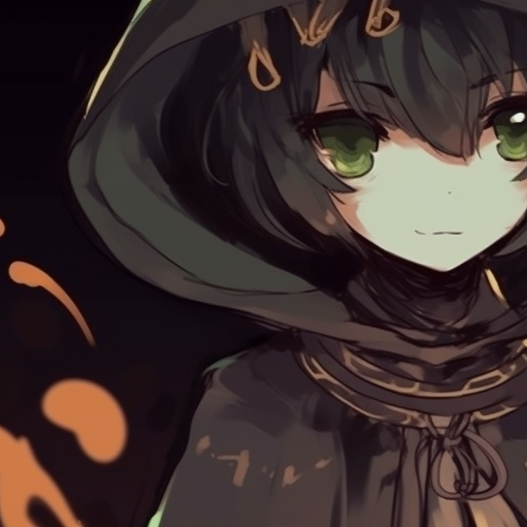 Two characters under moonlight, pale luminescent coloring and intricate detailing. matching halloween pfp options pfp for discord.