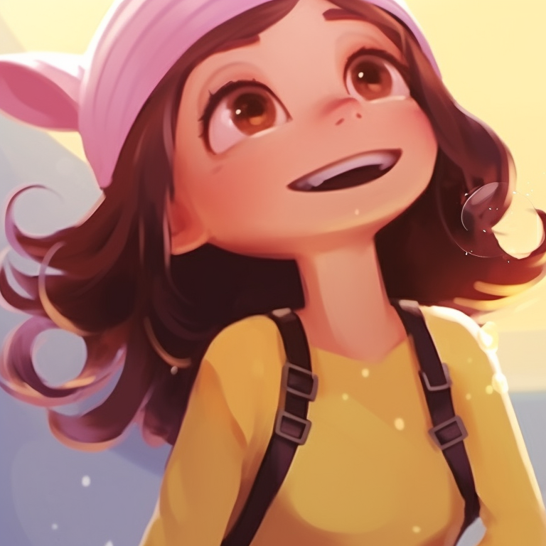 Two characters, bold comic-like scribbles and vibrant colors, sharing a hearty laugh. laugh out loud girl matching pfp pfp for discord.