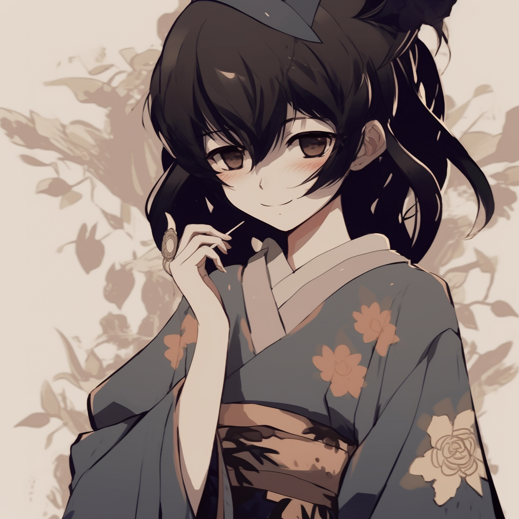 Anime girl with elaborate hair ornaments, intricate details and soft colors. anime pfp aesthetic girl concepts