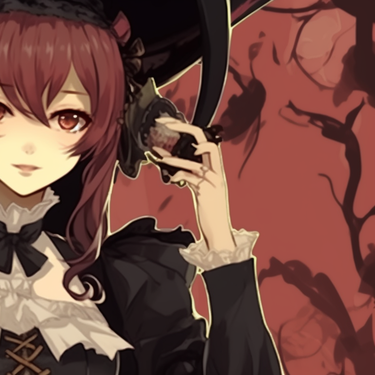 Two characters displaying a spectral affection, intricate linework and ghostly tones. spooky halloween theme my dress up darling matching pfp fashion pfp for discord.