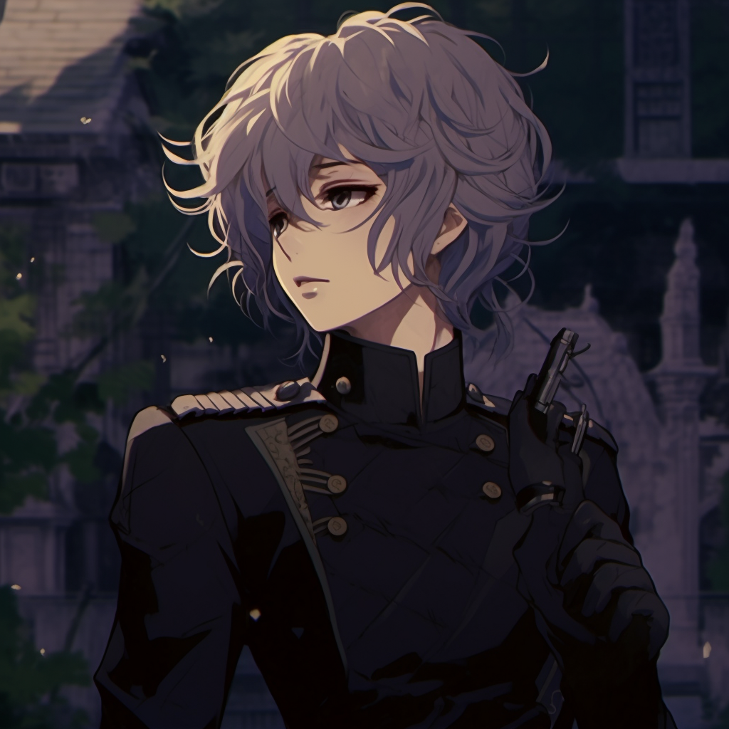 Classy Violet Evergarden in her military uniform, detailed lines and soft color palette. classy chill anime pfp