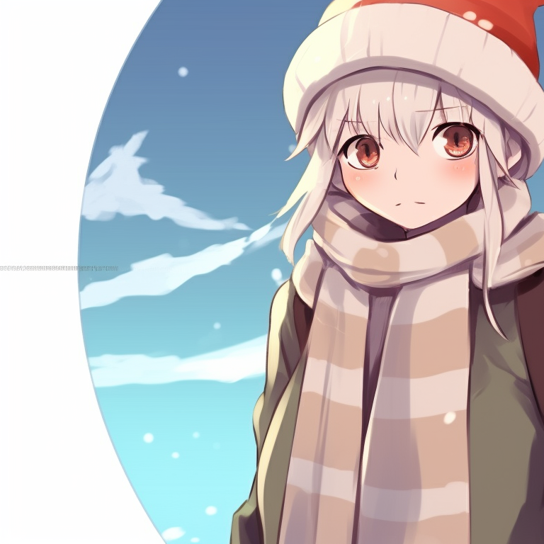 Two characters making snow angels, saturated colors with winter motif. discord server pfp matching for christmas pfp for discord.