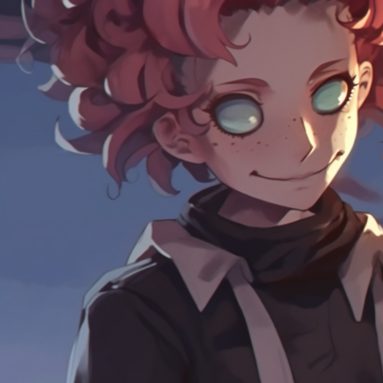 Two characters in ghoulish attire, drawn in a meticulous yet eerie style against an orange Halloween moon. non anime matching halloween theme profiles pfp for discord.