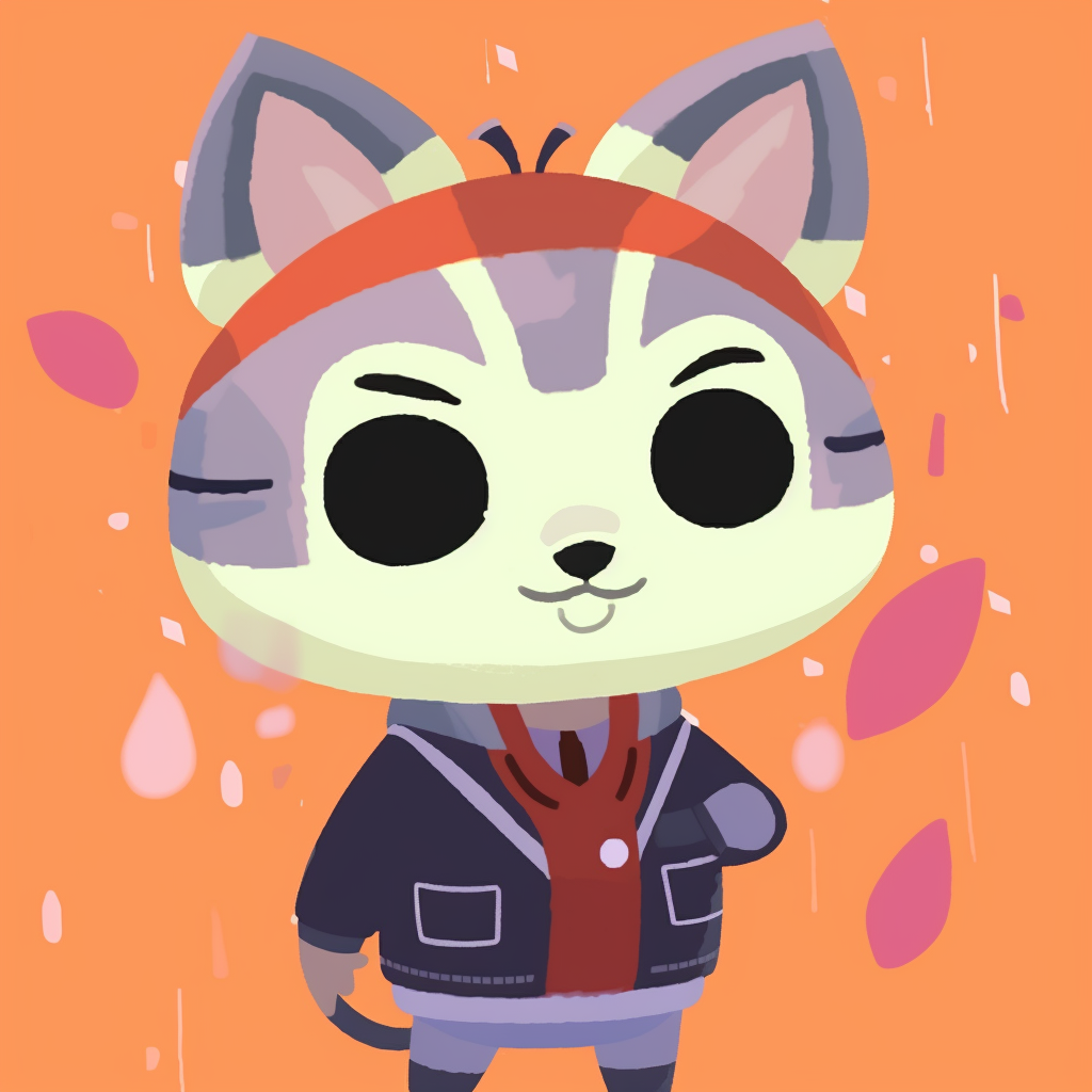 Tom Nook the raccoon from Animal Crossing, warm colors and bold outlines. illustrative animal crossing pfp