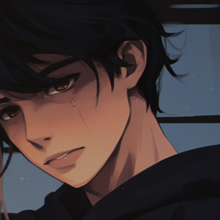 Two characters, soft blushes and pastel colors, exchanging loving looks. pfp matching non-anime couples pfp for discord.