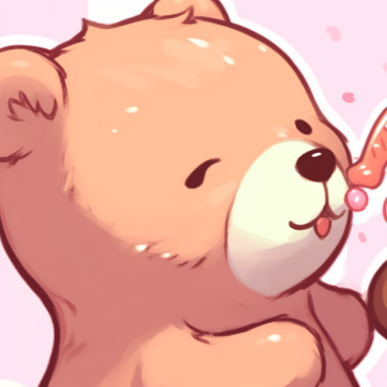 Two bear characters under a starry night backdrop, endearing expressions and starlight reflections. new milk and mocha pfp selections pfp for discord.