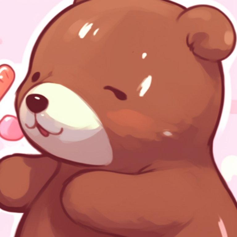 Two bear characters under a starry night backdrop, endearing expressions and starlight reflections. new milk and mocha pfp selections pfp for discord.