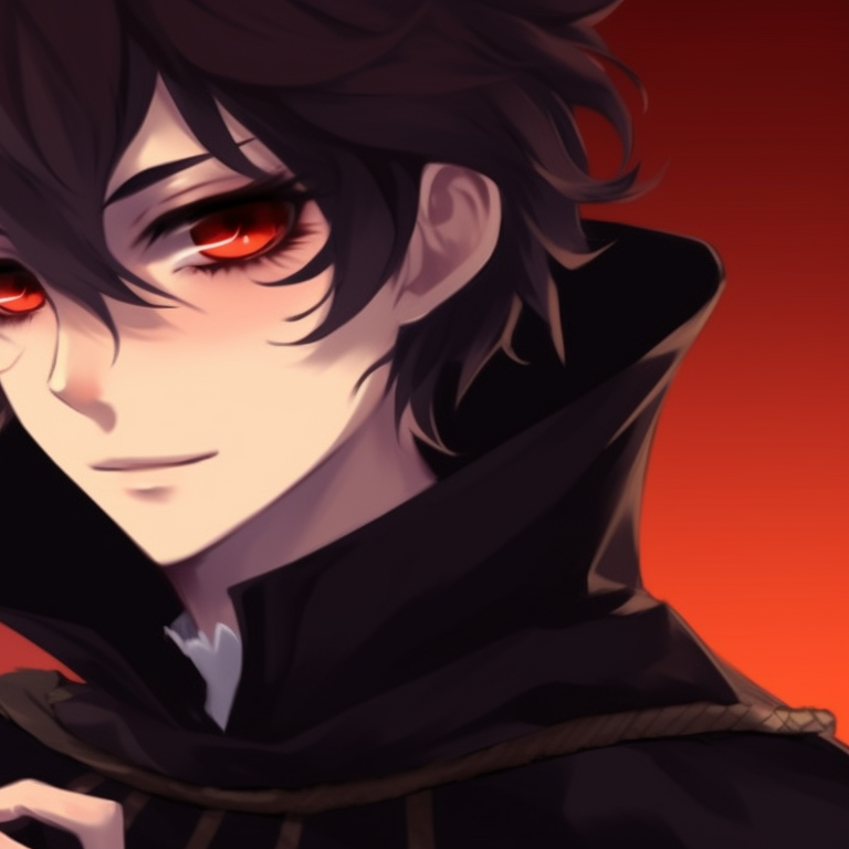 Two anime characters, lycanthropic transformation, sharp lines and intensity creative hot matching pfp halloween theme pfp for discord.