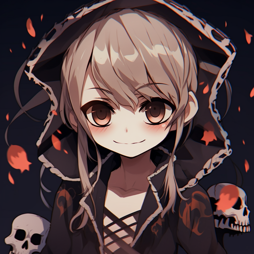 Close-up of an anime boy with a Jack-o'-Lantern, detailed with warm glowing light. cute halloween anime pfp