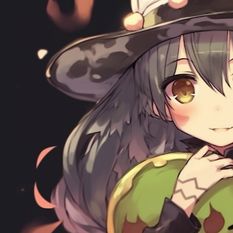 Close-up of Obanai and Mitsuri, dark tones & rich textures emphasized perfect obanai and mitsuri matching halloween pfp pfp for discord.