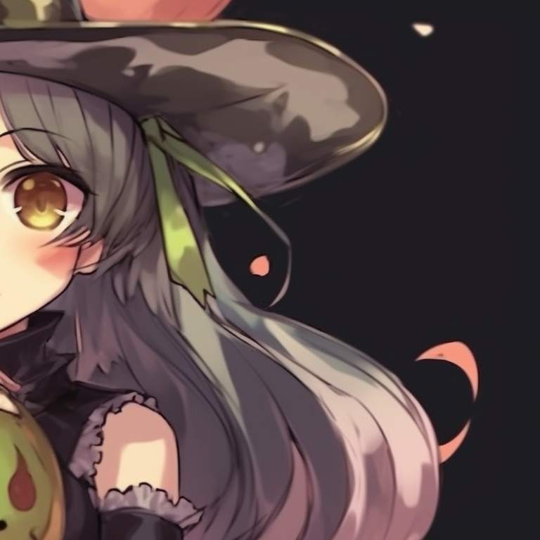Close-up of Obanai and Mitsuri, dark tones & rich textures emphasized perfect obanai and mitsuri matching halloween pfp pfp for discord.