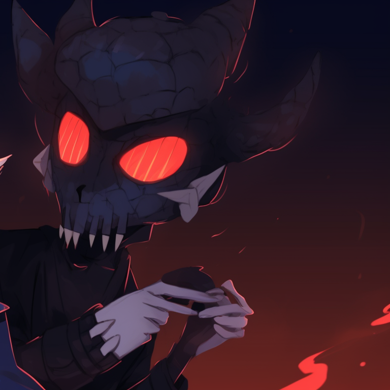 Blitzo and Stolas in the character of classic Halloween monsters, highlighted with vivid colors and sharp lines. blitzo x stolas halloween pfps pfp for discord.