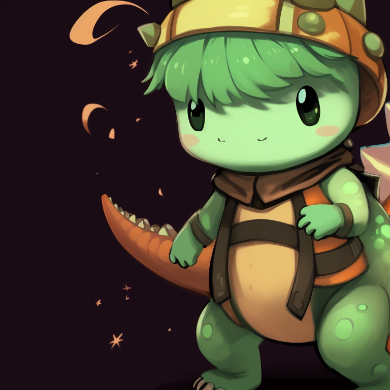 Two cartoon dinosaur characters in matching witch costumes, night sky filled with stars in the background creative dino matching pfp halloween theme pfp for discord.