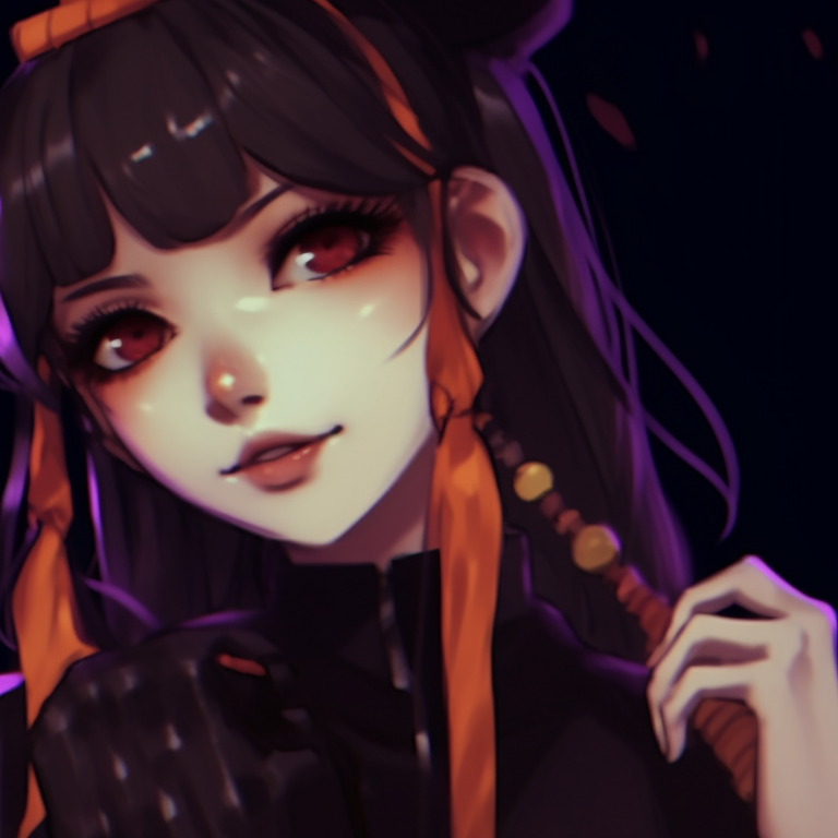 Silhouette profile of two idols against a backdrop of a twilight sky, facial features highlighted. guide to creating kpop matching pfp halloween theme pfp for discord.