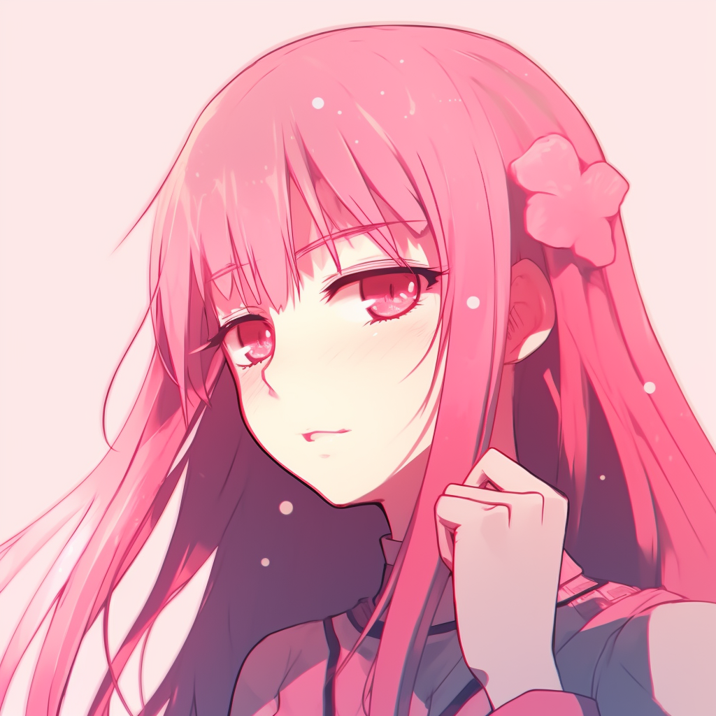 Zero Two smirking, a mix of innocence and mischief. distinctive pink anime pfp concepts