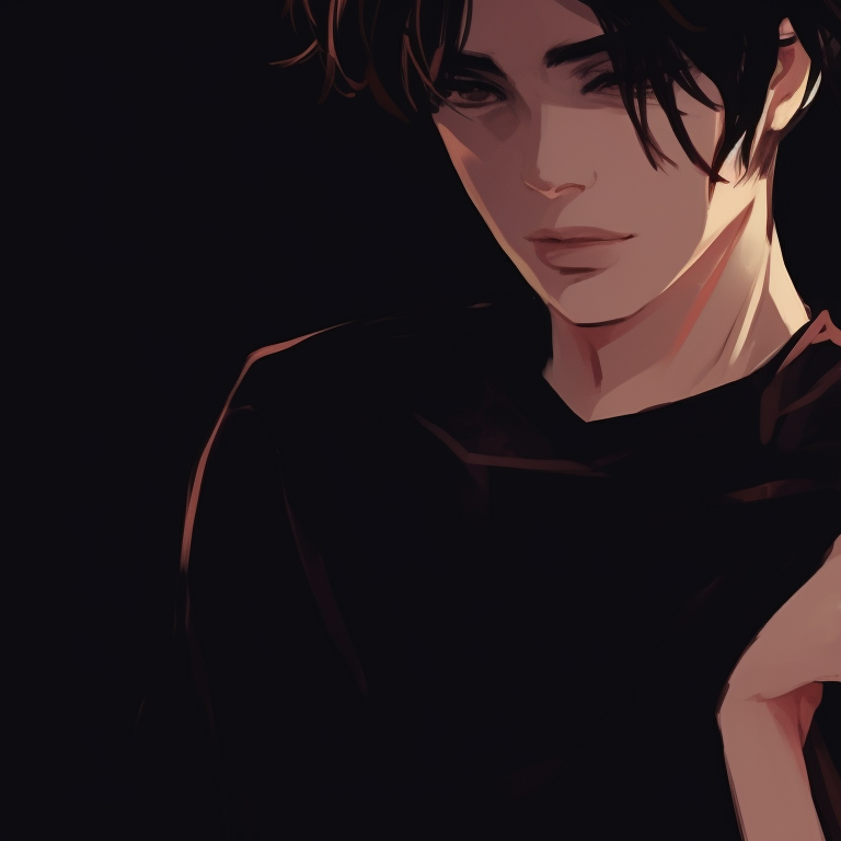 Two characters in samurai outfits, against a rustic setting and warm colors. perfect matching pfp for couples pfp for discord.