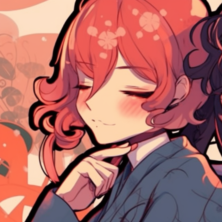 Two characters in school uniforms, sharing a playful look. trendy discord matching pfp collection pfp for discord.